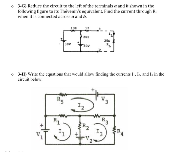 Solved o 3-G) Reduce the circuit to the left of the | Chegg.com