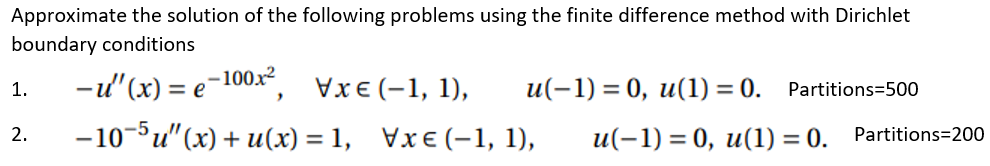 Solved Approximate the solution of the following problems | Chegg.com