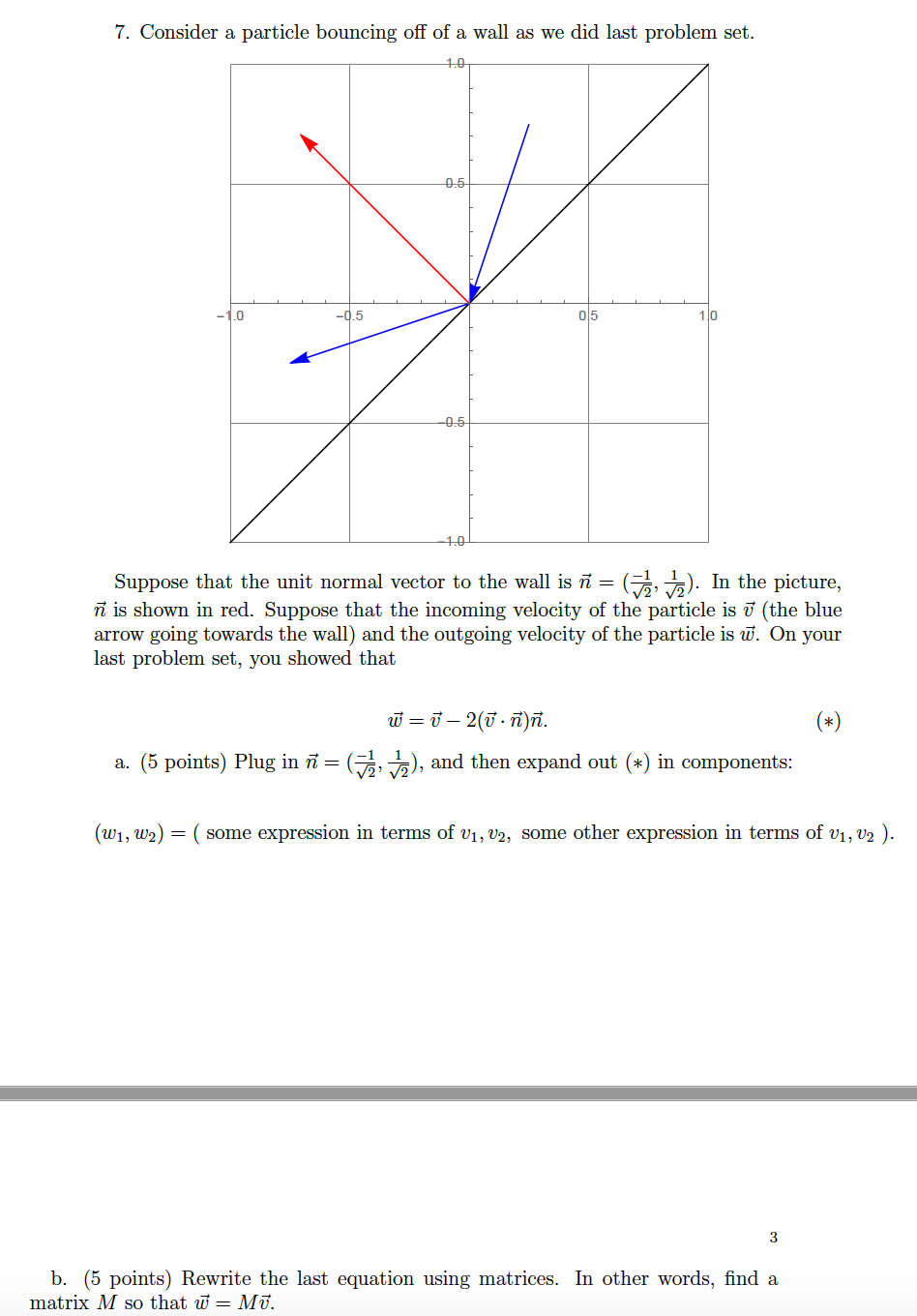 Solved 7 Consider A Particle Bouncing Off Of A Wall As W Chegg Com