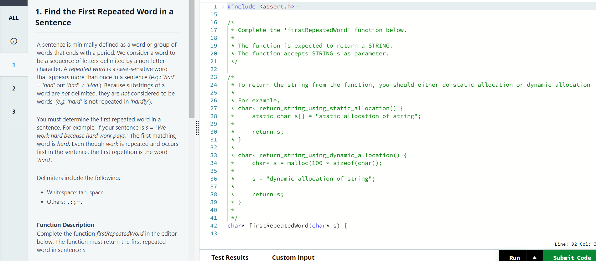 1-include-all-1-find-the-first-repeated-word-chegg