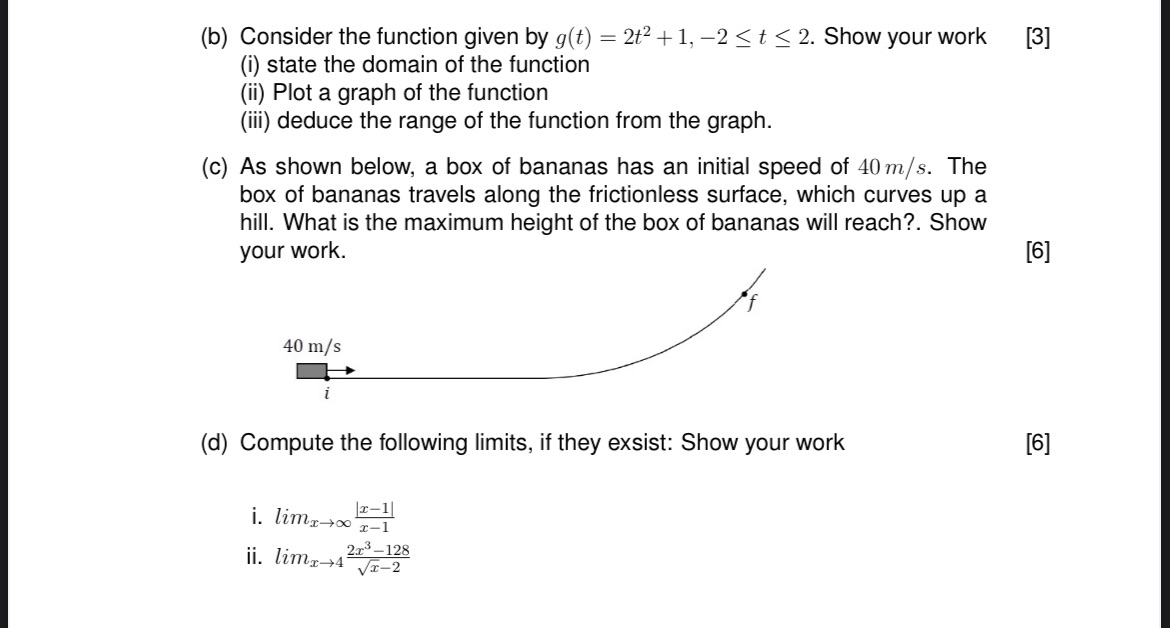 Solved (b) Consider The Function Given By G(t)=2t2+1,−2≤t≤2. | Chegg.com