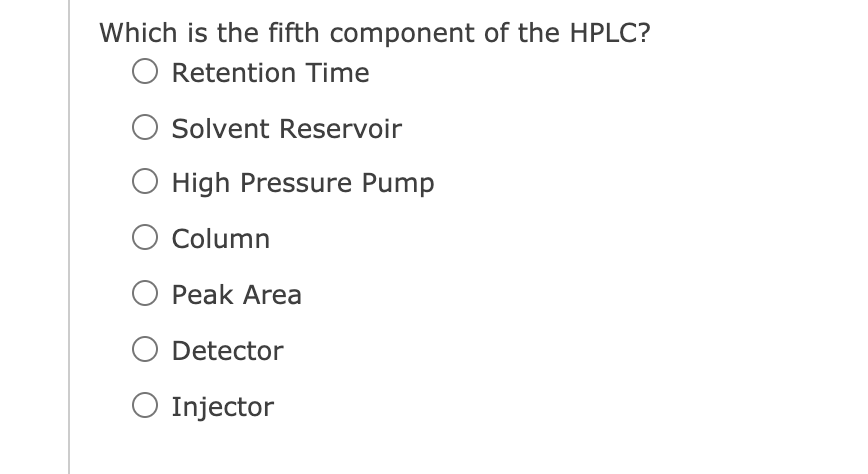 Solved These questions deal with HPLC concepts and | Chegg.com
