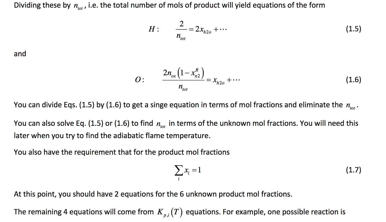 Calculate the product composition and adiabatic flame | Chegg.com