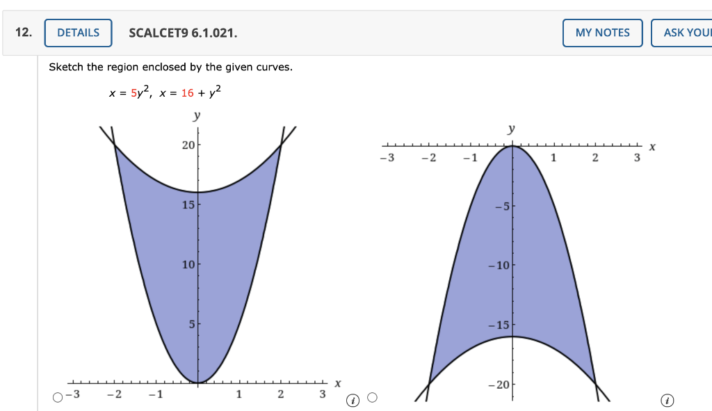 Solved 12 Details Scalcet9 6 1 021 My Notes Ask You Sketch Chegg Com