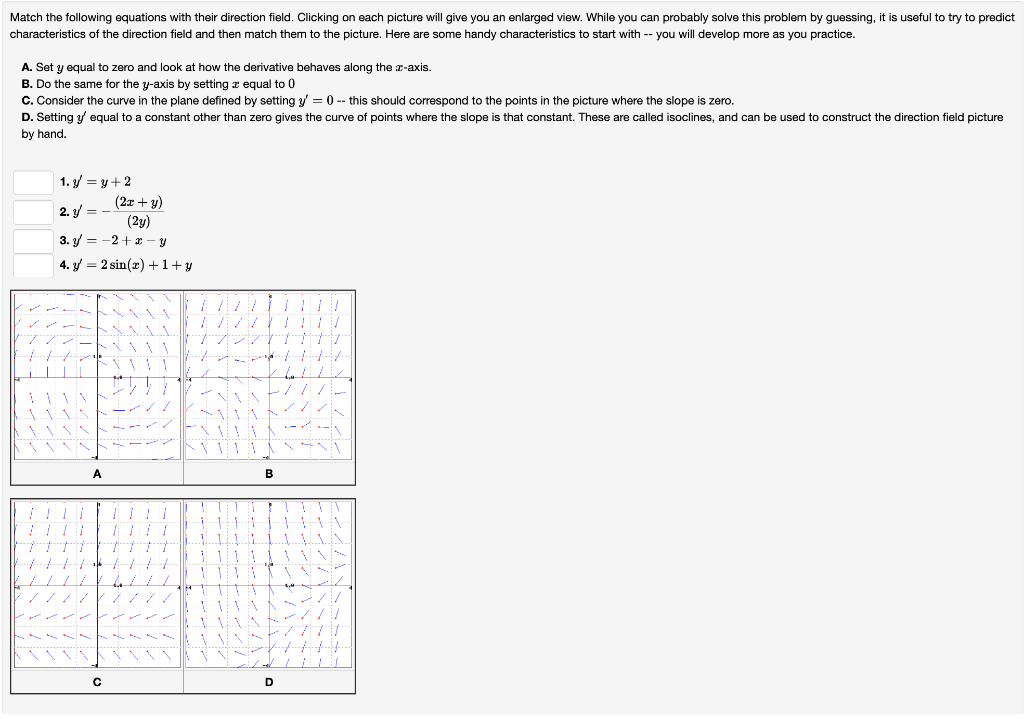 Solved Match the following equations with their direction | Chegg.com