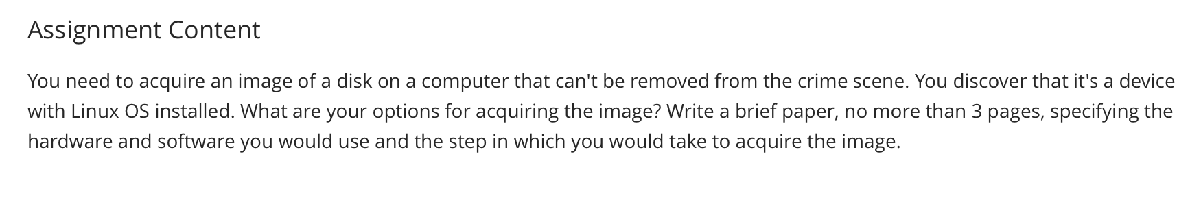 Solved Assignment Content You need to acquire an image of a | Chegg.com