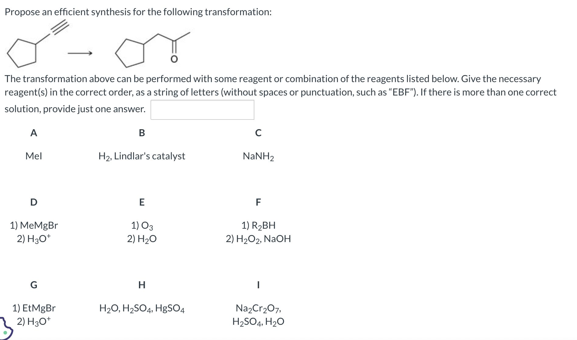 Solved Propose an efficient synthesis for the following | Chegg.com