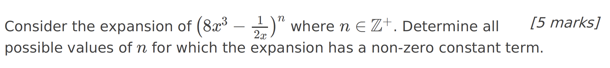 Solved Consider The Expansion Of \\( \\left(8 | Chegg.com