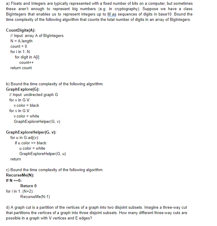 Solved A) Floats And Integers Are Typically Represented With | Chegg.com