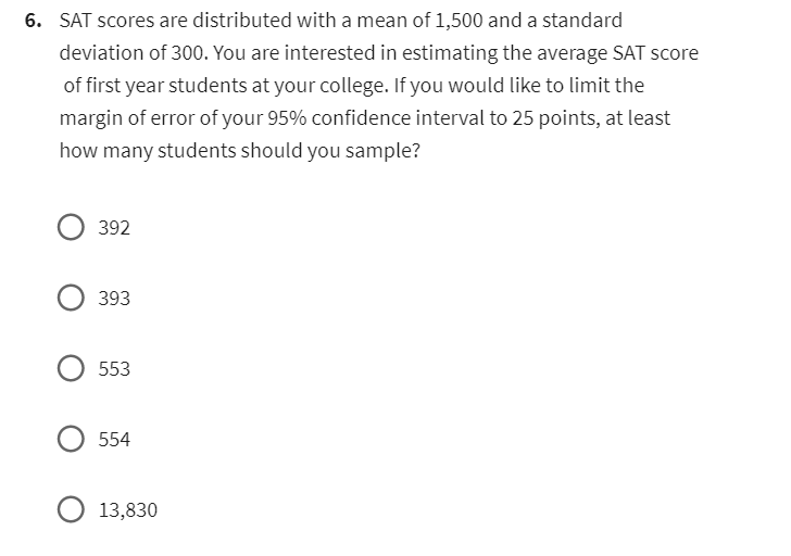 Solved SAT scores are distributed with a mean of 1,500 and a | Chegg.com