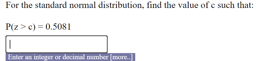 Solved For the standard normal distribution, find the value | Chegg.com