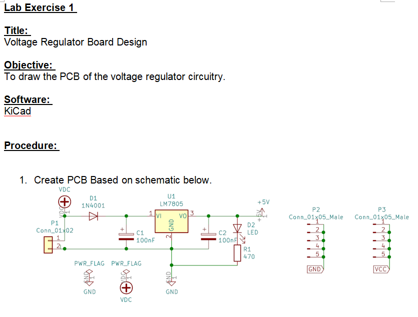 Solved Title: Voltage Regulator Board Design Objective: To | Chegg.com