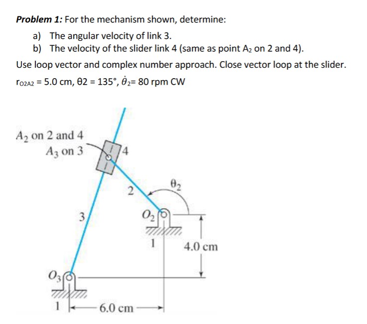 Solved Problem 1: For The Mechanism Shown, Determine: A) The | Chegg.com