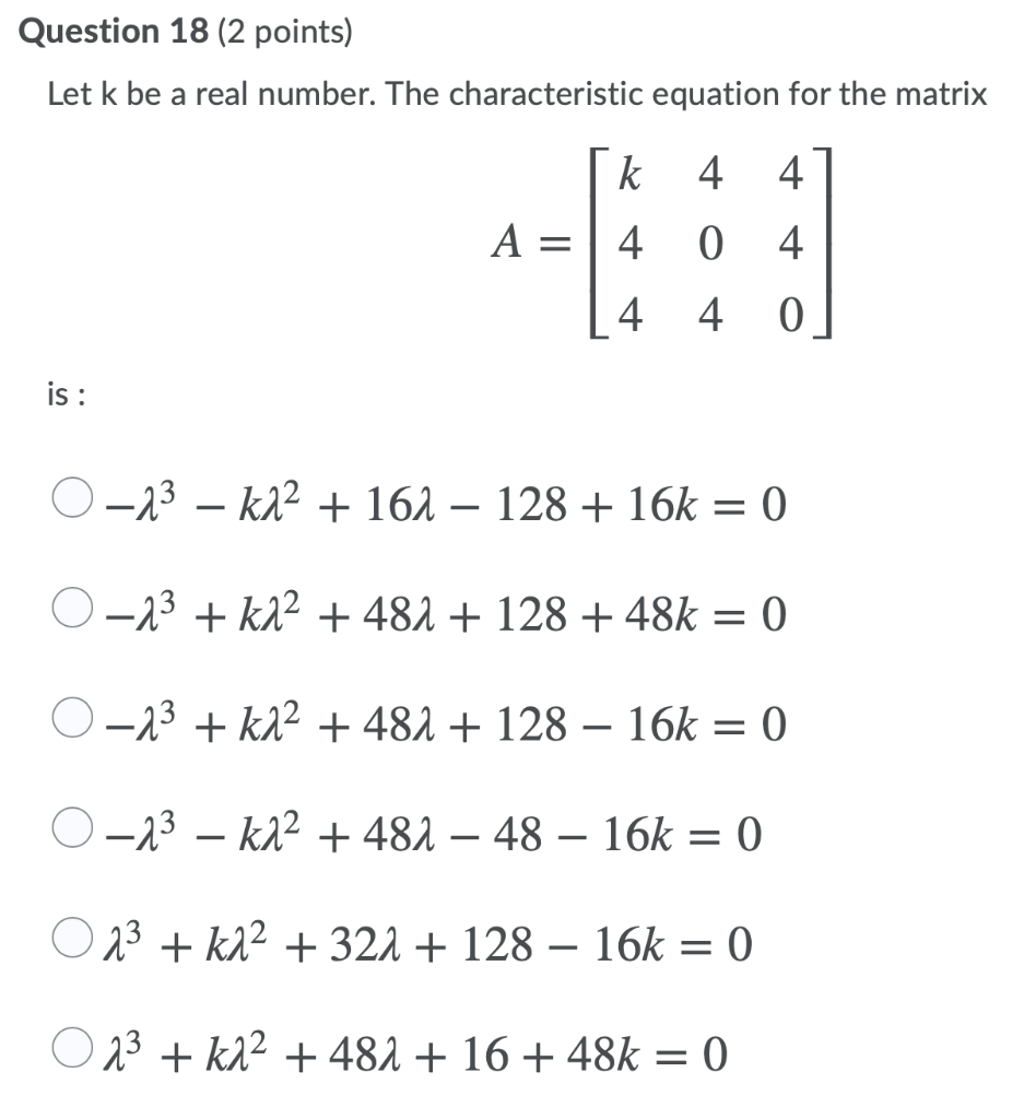 solved-question-18-2-points-let-k-be-a-real-number-the-chegg