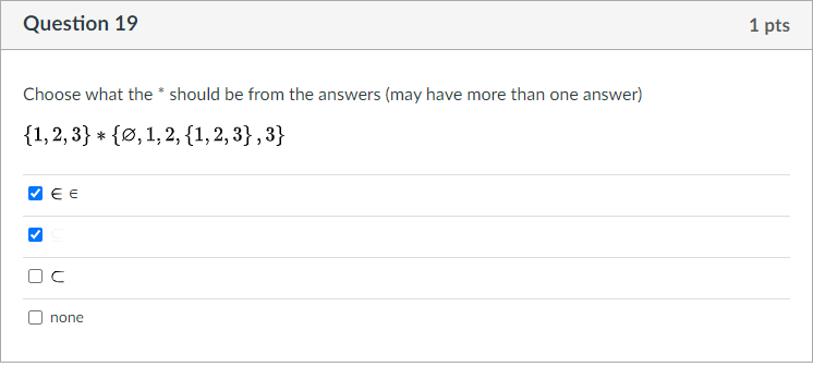 Solved Question 19 1 pts Choose what the should be from the | Chegg.com