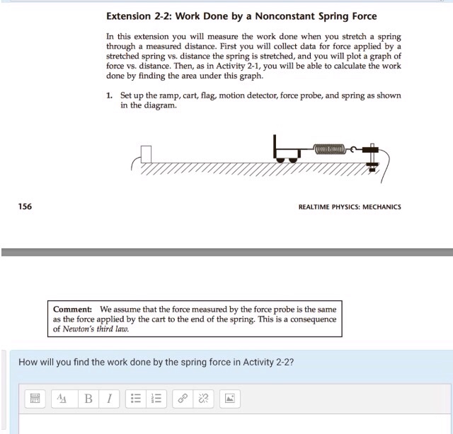 Solved Extension 22 Work Done by a Nonconstant Spring