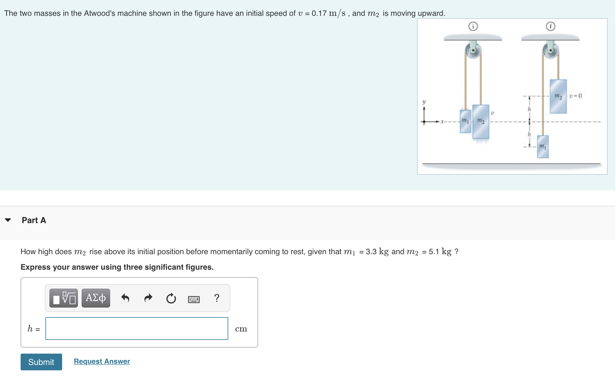 Solved The Two Masses In The Atwood's Machine Shown In The | Chegg.com