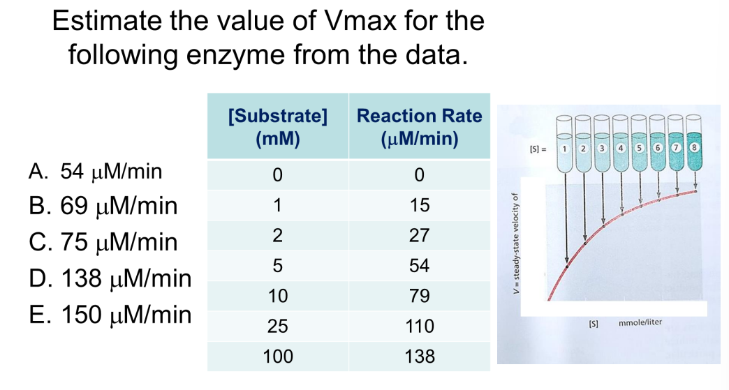 Solved Estimate the value of Vmax for the following enzyme | Chegg.com