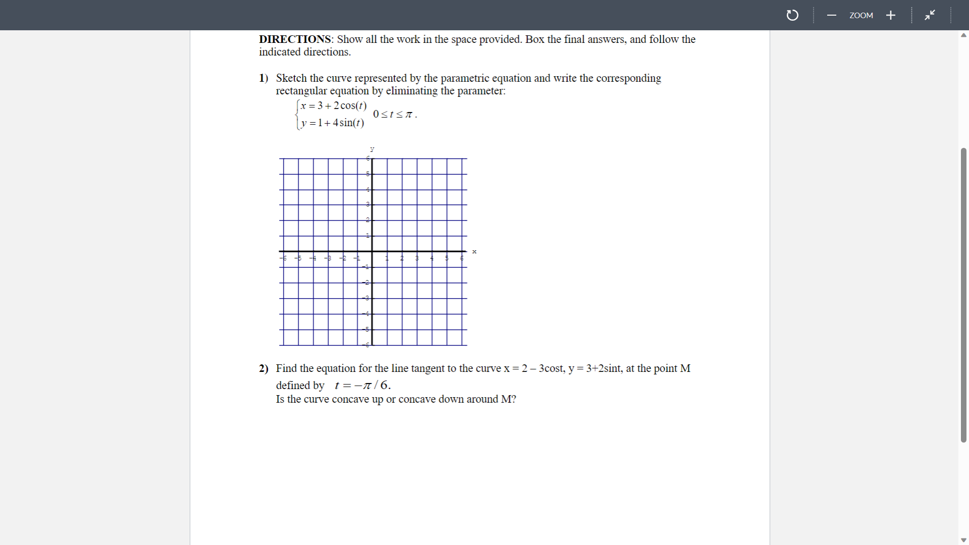 Solved DIRECTIONS: Show all the work in the space provided. | Chegg.com
