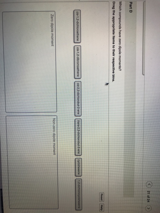 Solved c) 21 of 24 Part D Drag the appropriate Items to