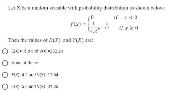 Solved Let X be a random variable with probability | Chegg.com