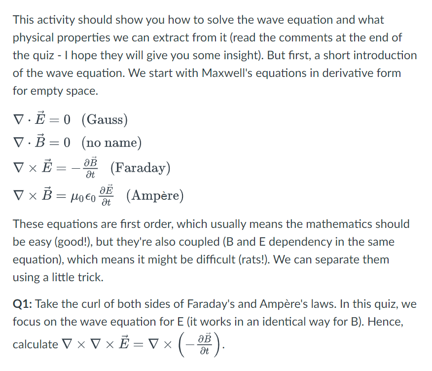 Solved This activity should show you how to solve the wave | Chegg.com
