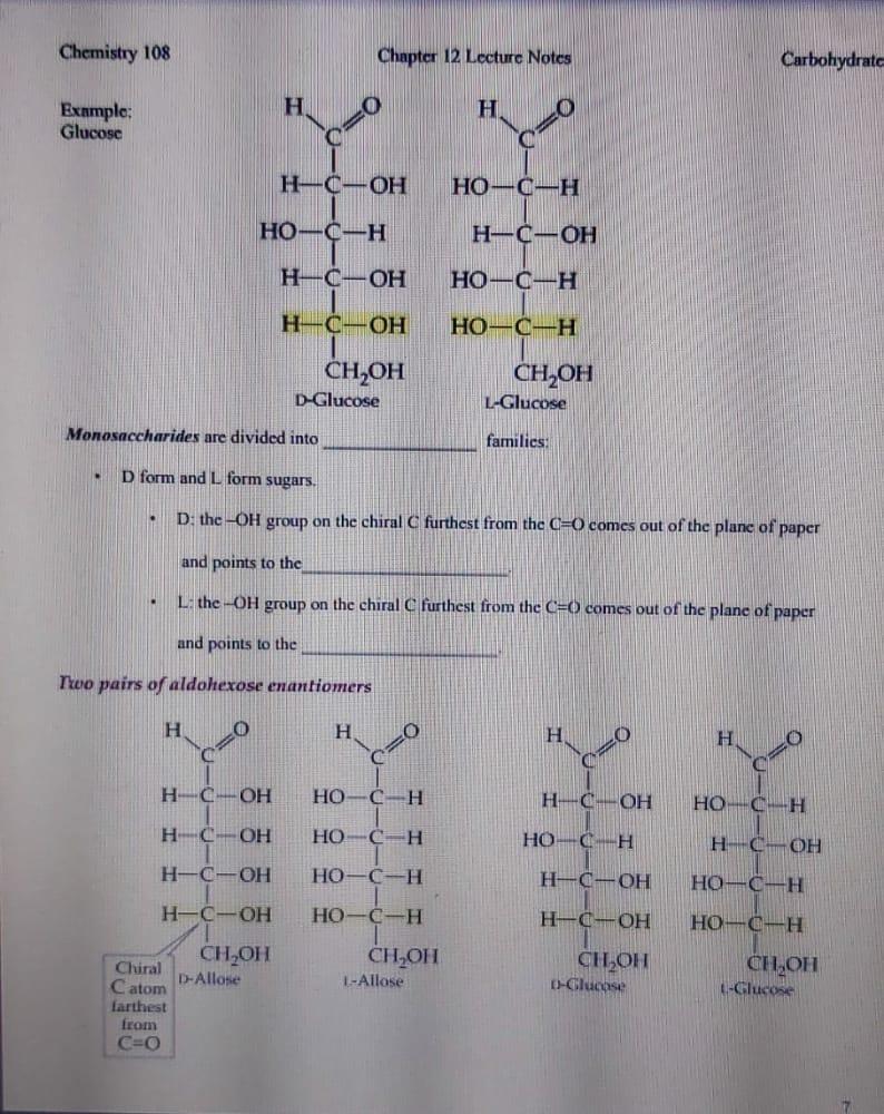 solved-chemistry-108-chapter-12-lecture-notes-carbohydrate-h-chegg