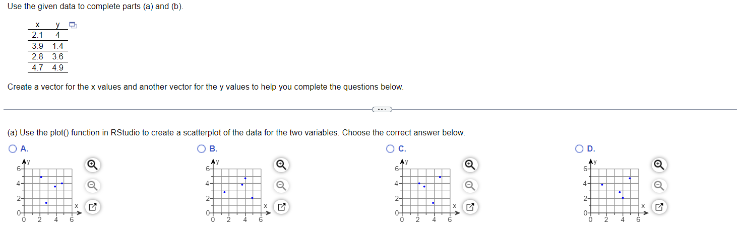 Use the given data to complete parts (a) ﻿and | Chegg.com