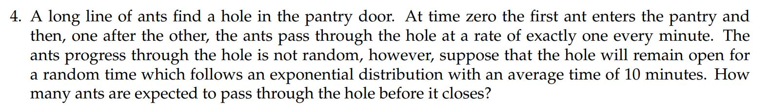 4 A Long Line Of Ants Find A Hole In The Pantry D Chegg Com