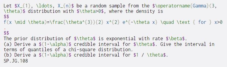 Solved Let $X_{1}, \ldots, X_{n} $ be a random sample from | Chegg.com
