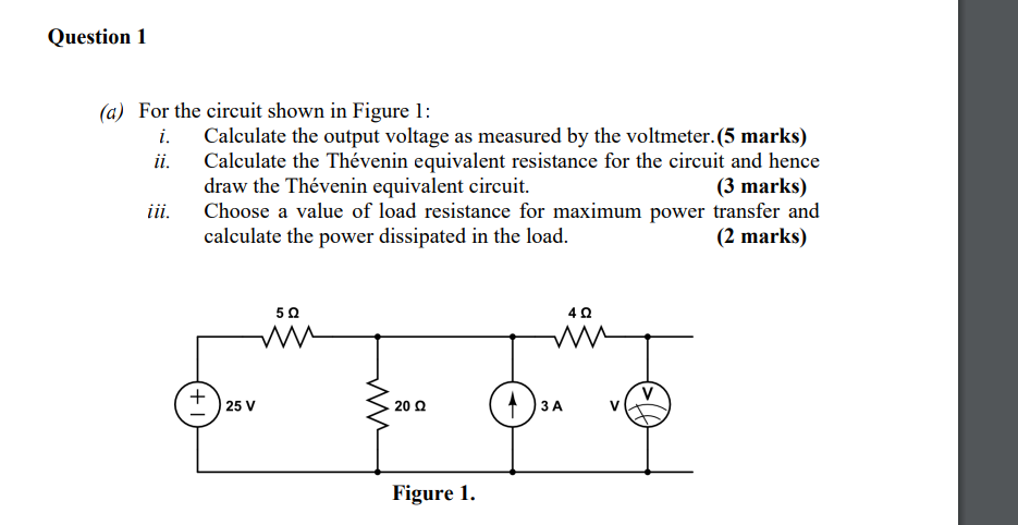 Solved (a) For the circuit shown in Figure 1: i. Calculate | Chegg.com