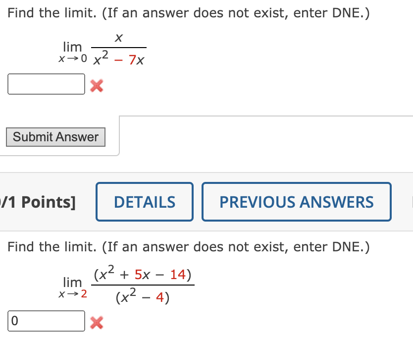Solved Find the limit. (If an answer does not exist, enter | Chegg.com