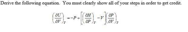 Solved Derive the following equation. You must clearly show | Chegg.com