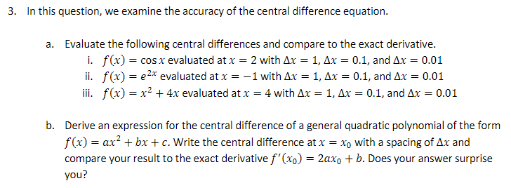 Solved In this question, we examine the accuracy of the | Chegg.com