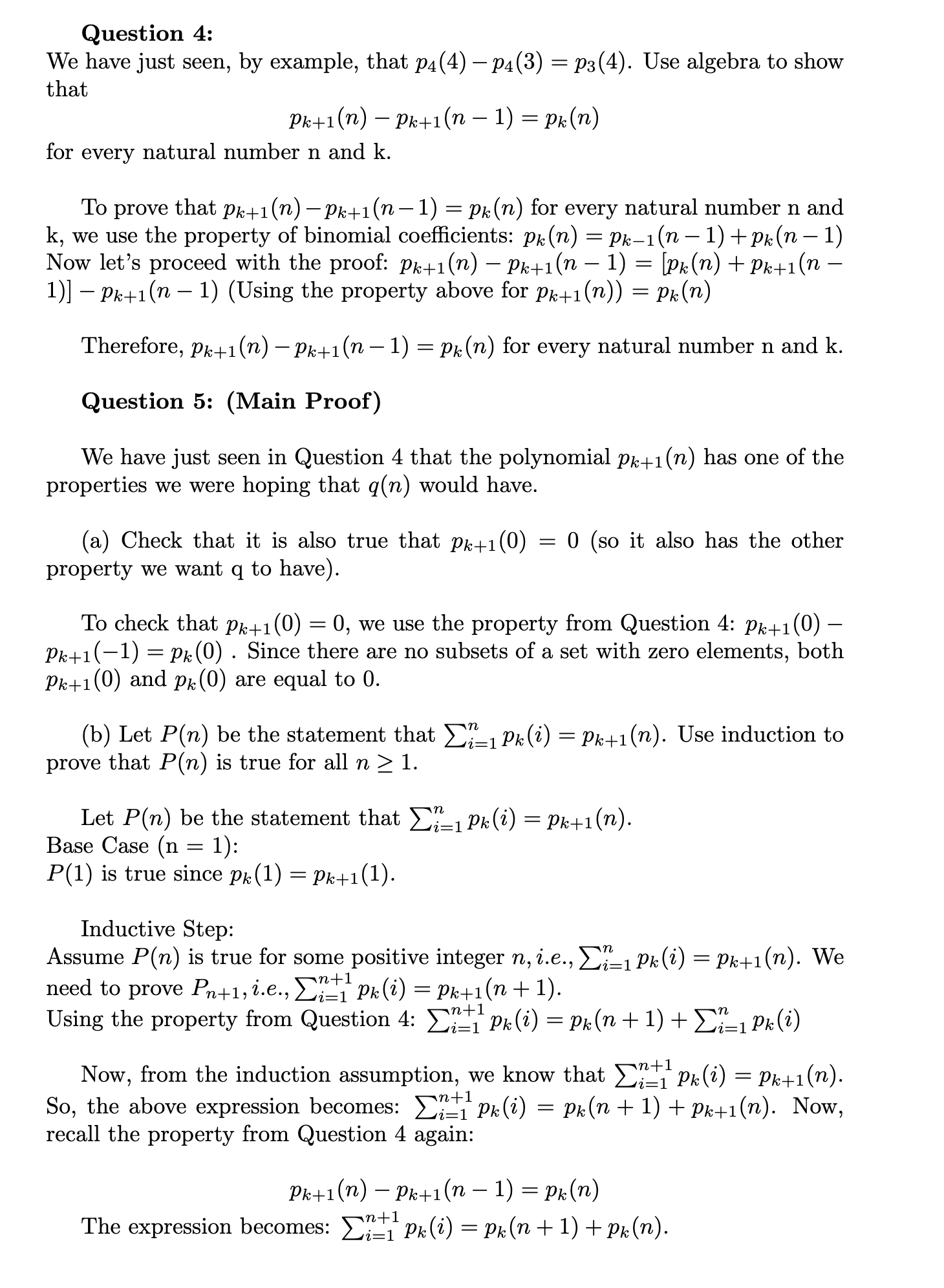 Solved 1. Summarize the main result (Question 5) from the | Chegg.com