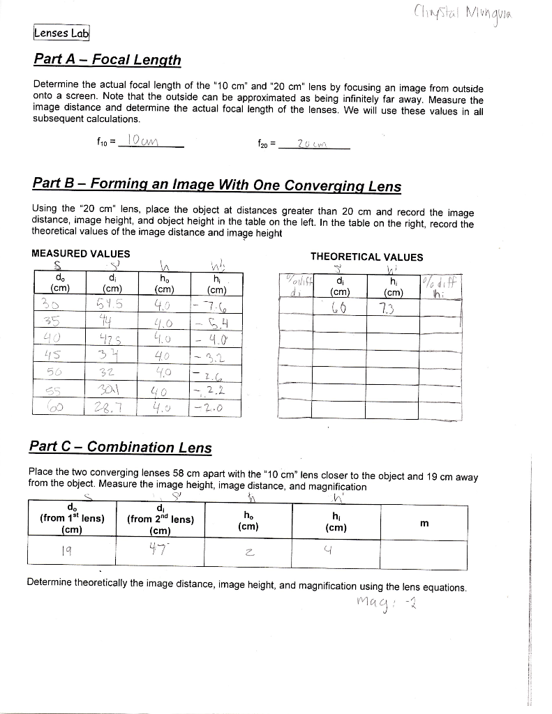 Solved How Do I Determine The Theoretical Values And % 