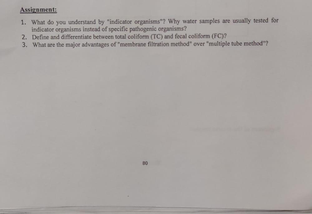 Solved Assignment: 1. What do you understand by "indicator | Chegg.com