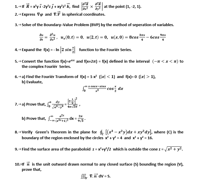 Solved 1. → If R=x2y −2y2z +xy2z2k, find ∣∣∂x2∂2R×∂y2∂2R∣∣ | Chegg.com