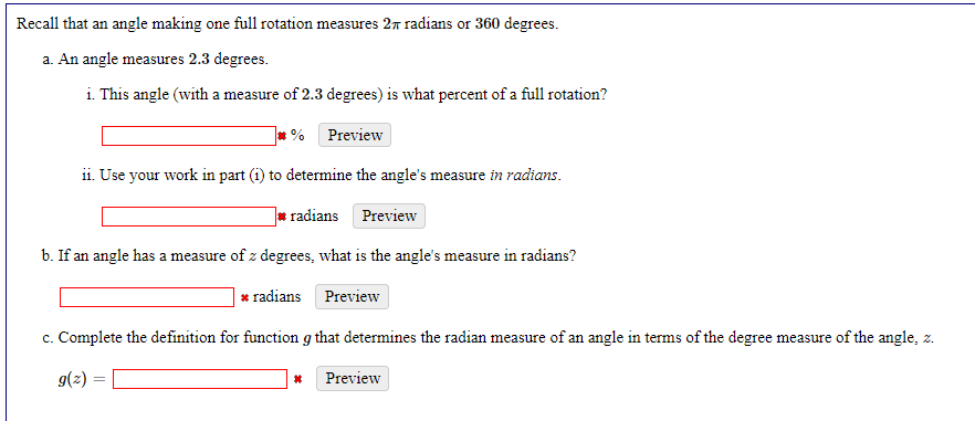 Solved Recall that an angle making one full rotation | Chegg.com