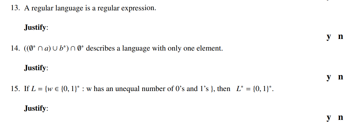 Solved 13 A Regular Language Is A Regular Expression Ju Chegg Com