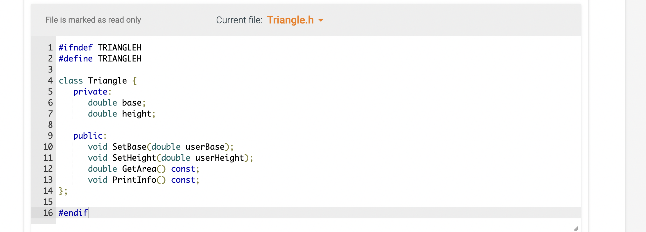 Solved 9.21 LAB: Triangle area comparison (classes) Given | Chegg.com