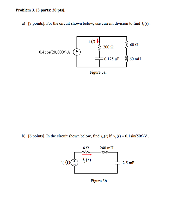 Solved Problem 1 [20 pts). The switch in the circuit shown | Chegg.com