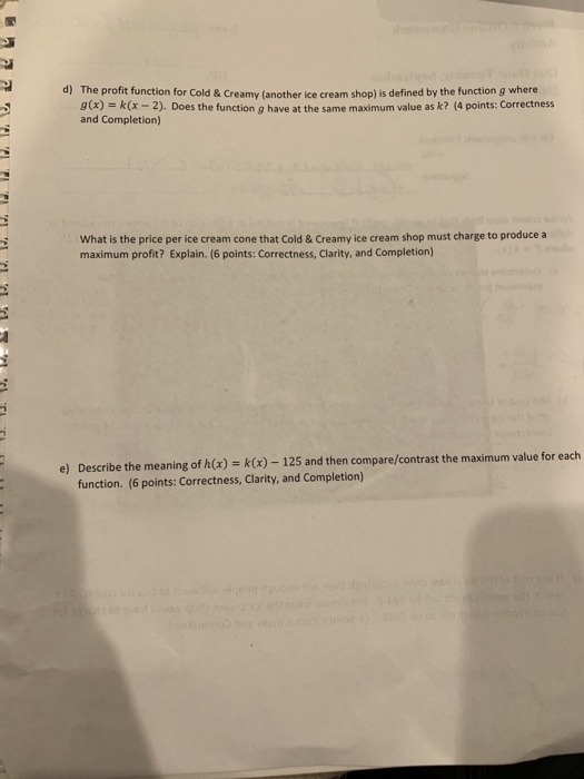 Solved An ice cream shop finds that its weekly profit P