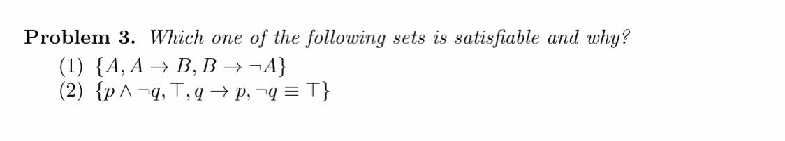 Solved Problem 3. Which one of the following sets is | Chegg.com