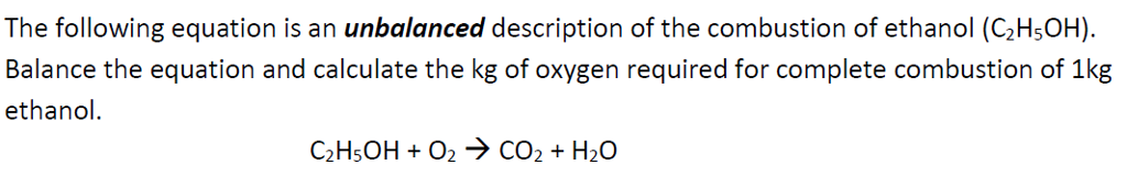 Solved The following equation is an unbalanced description | Chegg.com