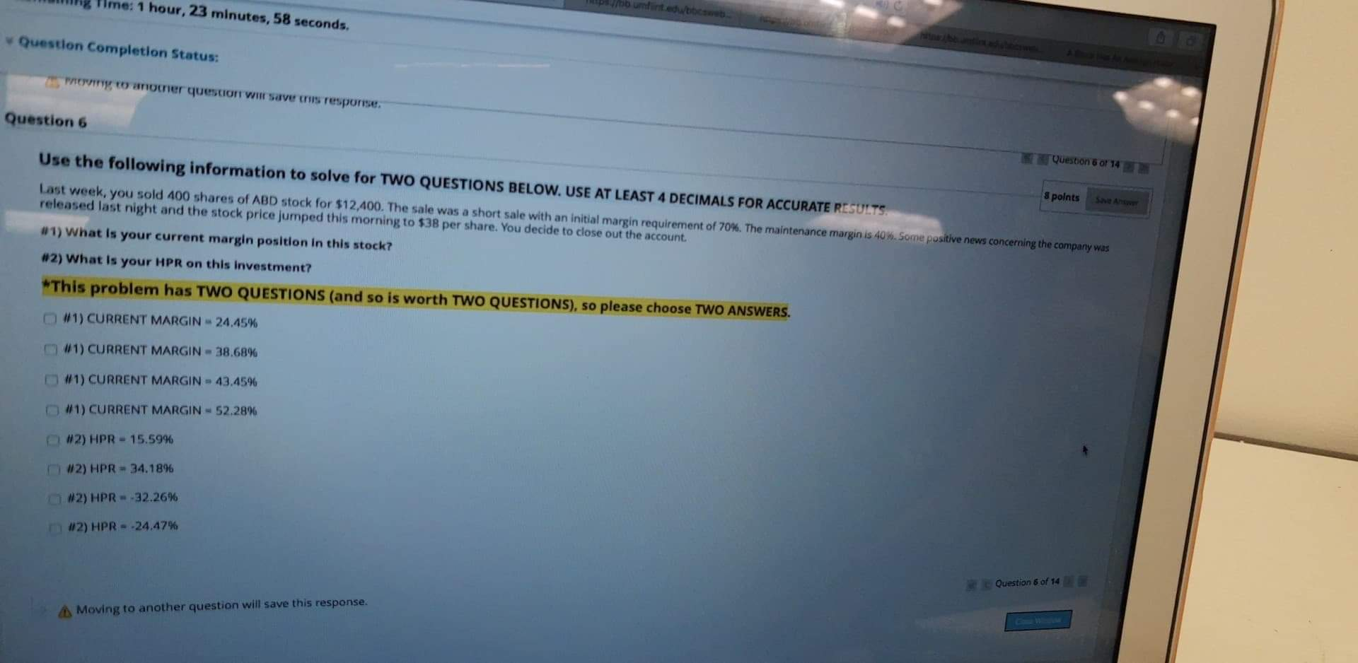 Solved Question 4 Use the information to solve for TWO | Chegg.com