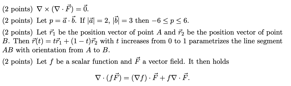 Solved 2 Points V V F 2 Points Let P A 7 If Chegg Com