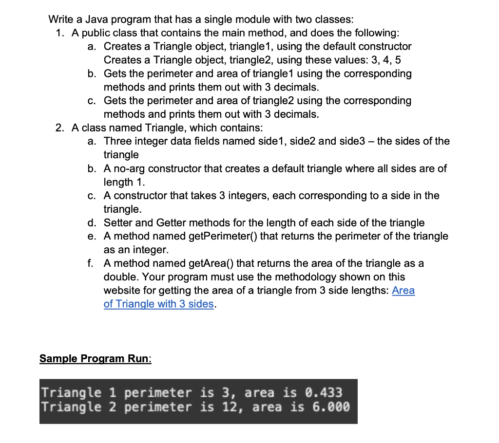Solved Write a Java program that has a single module with | Chegg.com