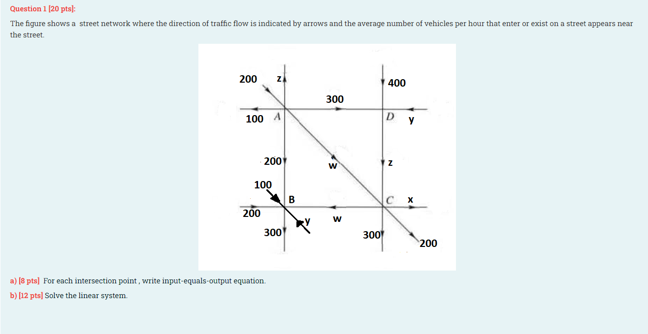 Solved Question 1 (20 pts): The figure shows a street | Chegg.com