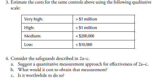 3. Estimate The Costs For The Same Controls Above | Chegg.com